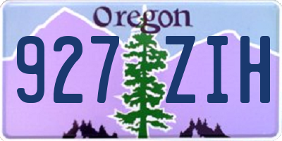 OR license plate 927ZIH