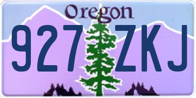 OR license plate 927ZKJ