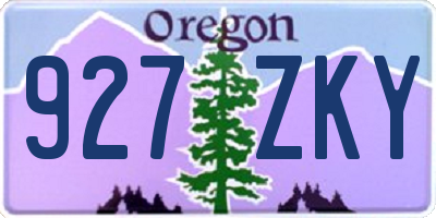 OR license plate 927ZKY