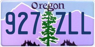 OR license plate 927ZLL