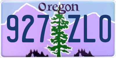 OR license plate 927ZLO