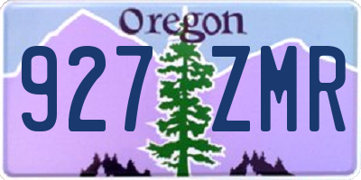 OR license plate 927ZMR