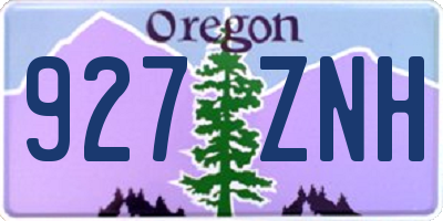 OR license plate 927ZNH