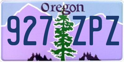 OR license plate 927ZPZ