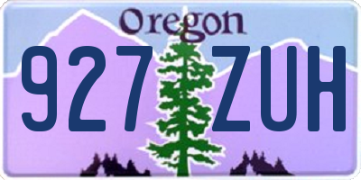 OR license plate 927ZUH