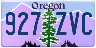 OR license plate 927ZVC