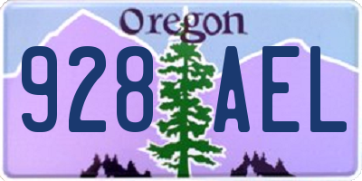 OR license plate 928AEL