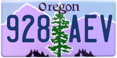 OR license plate 928AEV