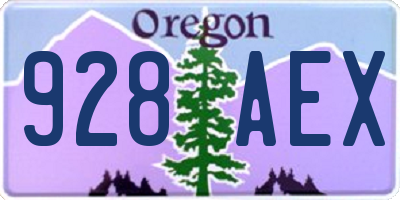 OR license plate 928AEX