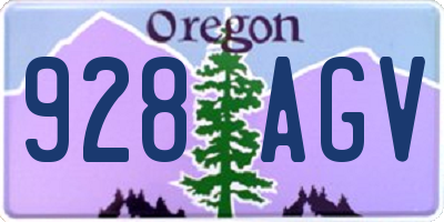 OR license plate 928AGV