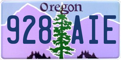 OR license plate 928AIE