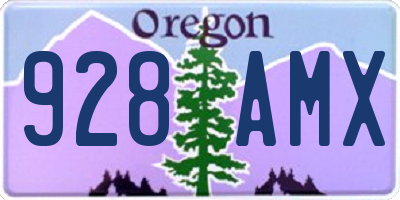OR license plate 928AMX