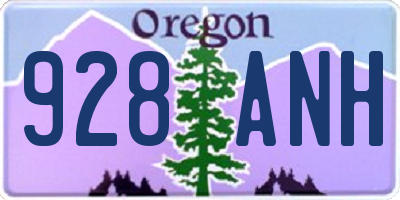 OR license plate 928ANH