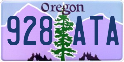 OR license plate 928ATA