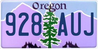 OR license plate 928AUJ