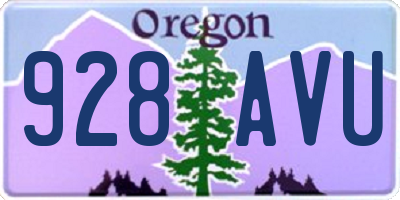 OR license plate 928AVU