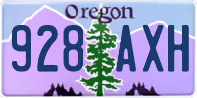 OR license plate 928AXH