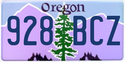 OR license plate 928BCZ