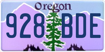 OR license plate 928BDE