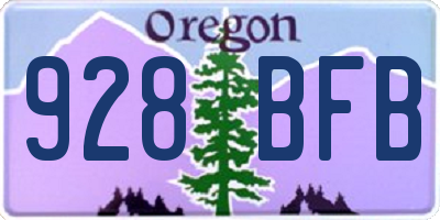 OR license plate 928BFB