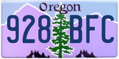 OR license plate 928BFC
