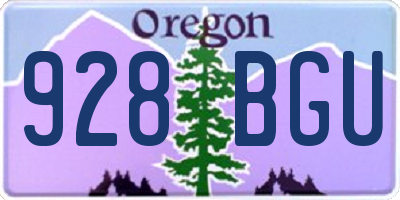 OR license plate 928BGU