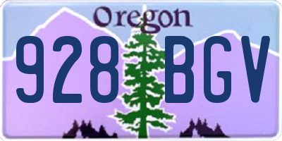 OR license plate 928BGV