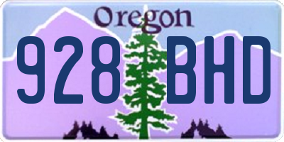 OR license plate 928BHD