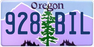 OR license plate 928BIL
