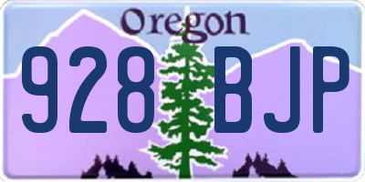 OR license plate 928BJP