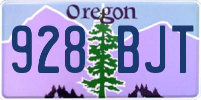 OR license plate 928BJT