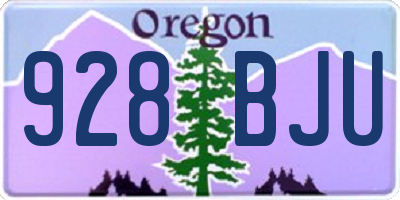 OR license plate 928BJU