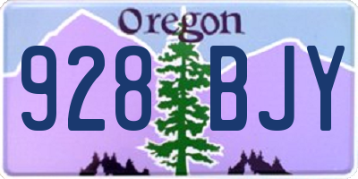 OR license plate 928BJY