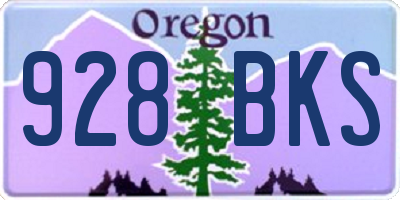 OR license plate 928BKS