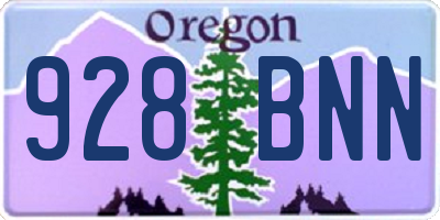 OR license plate 928BNN