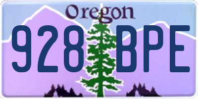 OR license plate 928BPE
