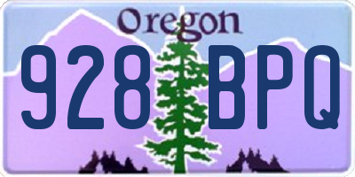 OR license plate 928BPQ