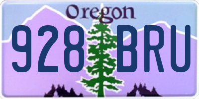 OR license plate 928BRU