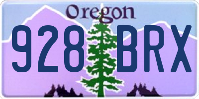 OR license plate 928BRX
