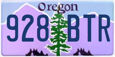 OR license plate 928BTR