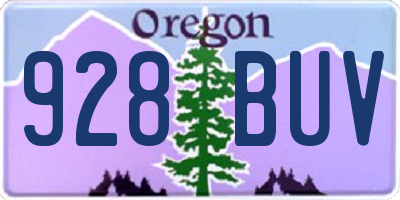OR license plate 928BUV