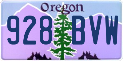 OR license plate 928BVW