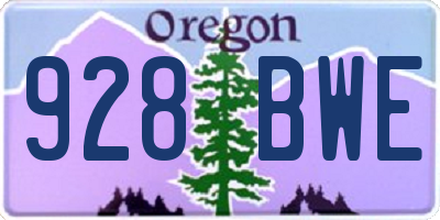OR license plate 928BWE