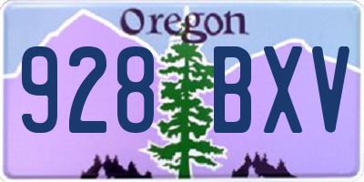 OR license plate 928BXV