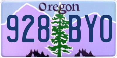 OR license plate 928BYO