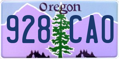 OR license plate 928CAO