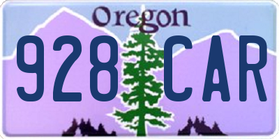 OR license plate 928CAR