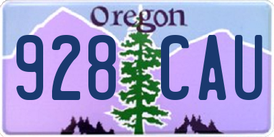 OR license plate 928CAU