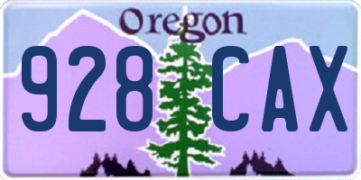 OR license plate 928CAX