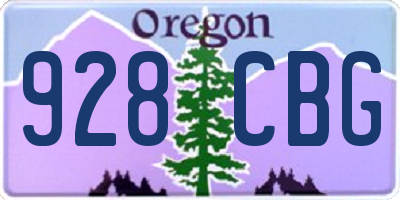 OR license plate 928CBG